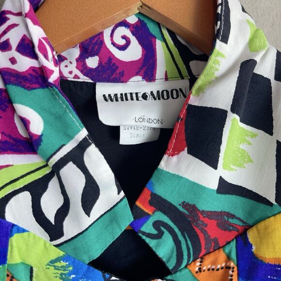 Vtg White Moon London Women's Jacket Size Small Art To Wear Maximalism Boho - Picture 2 of 11